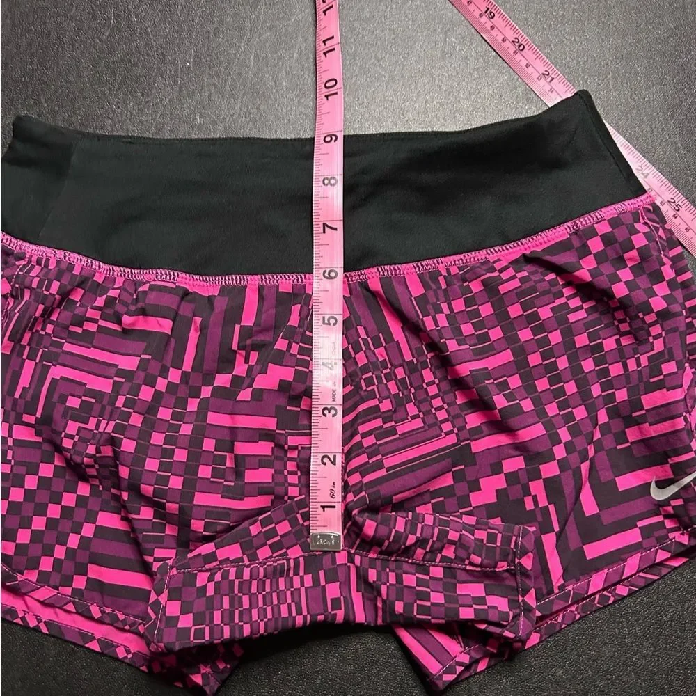 Nike Dri Fit Rival Pink & Black Printed Shorts Size XS